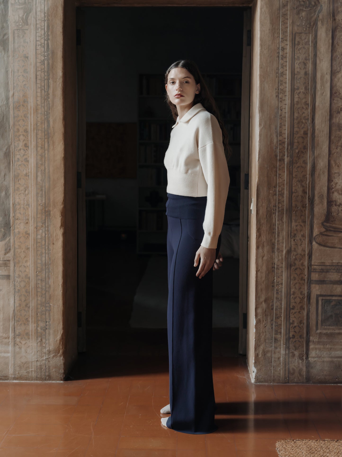 Lambswool Cropped Polo