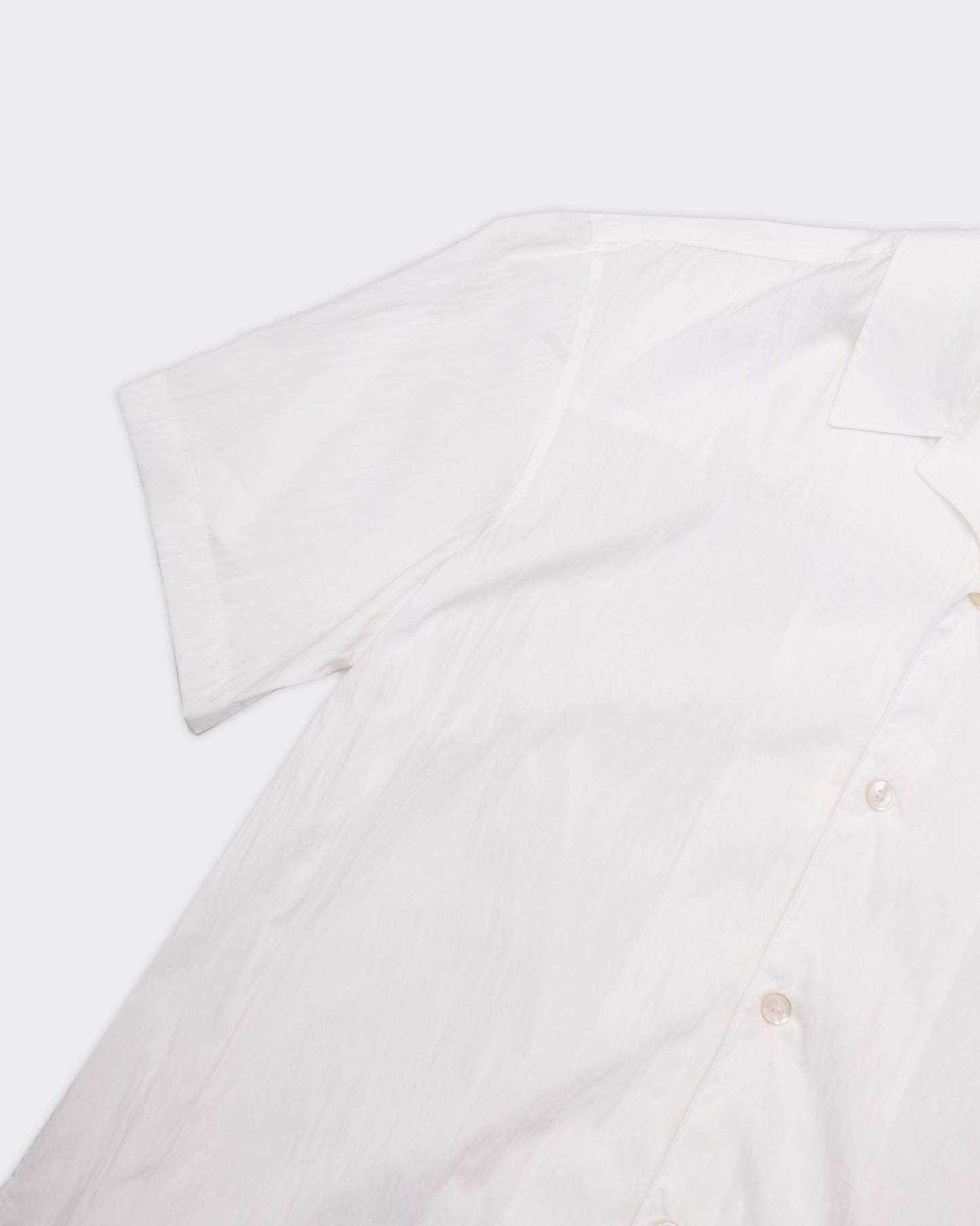 Camicia Ss Natural Wrinkle Bianca