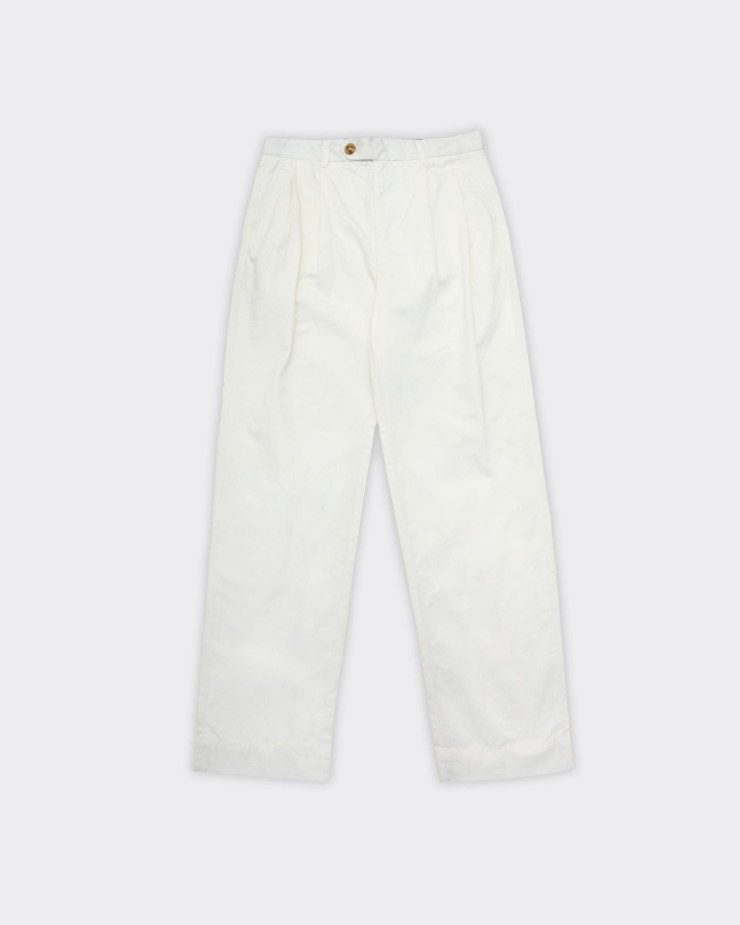 Pantalone Adam Loose Pleat Bianco