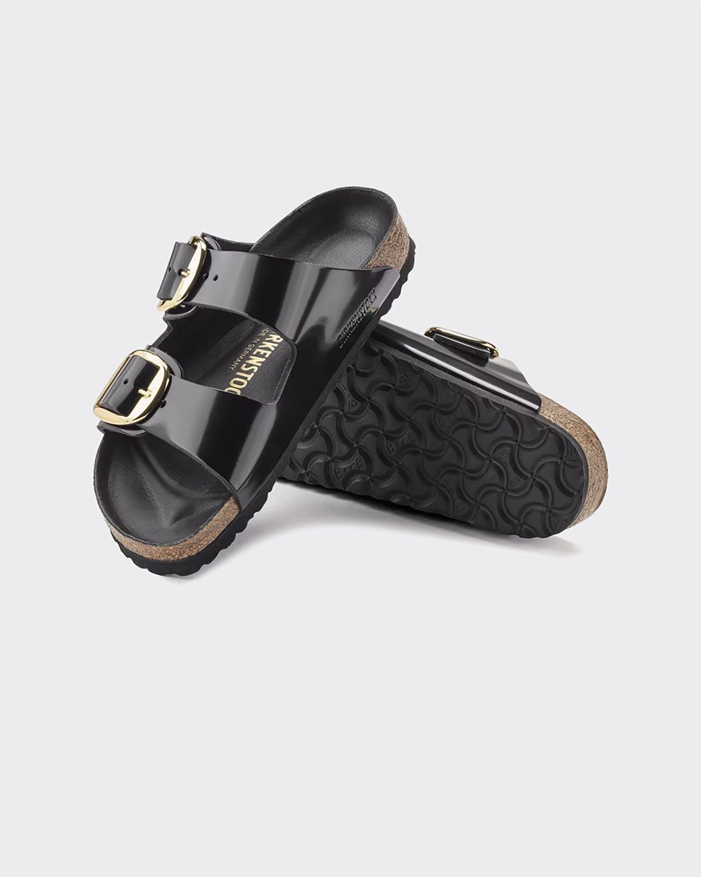 Ciabatta W Arizona Big Buckle Shine Black Natural Leather