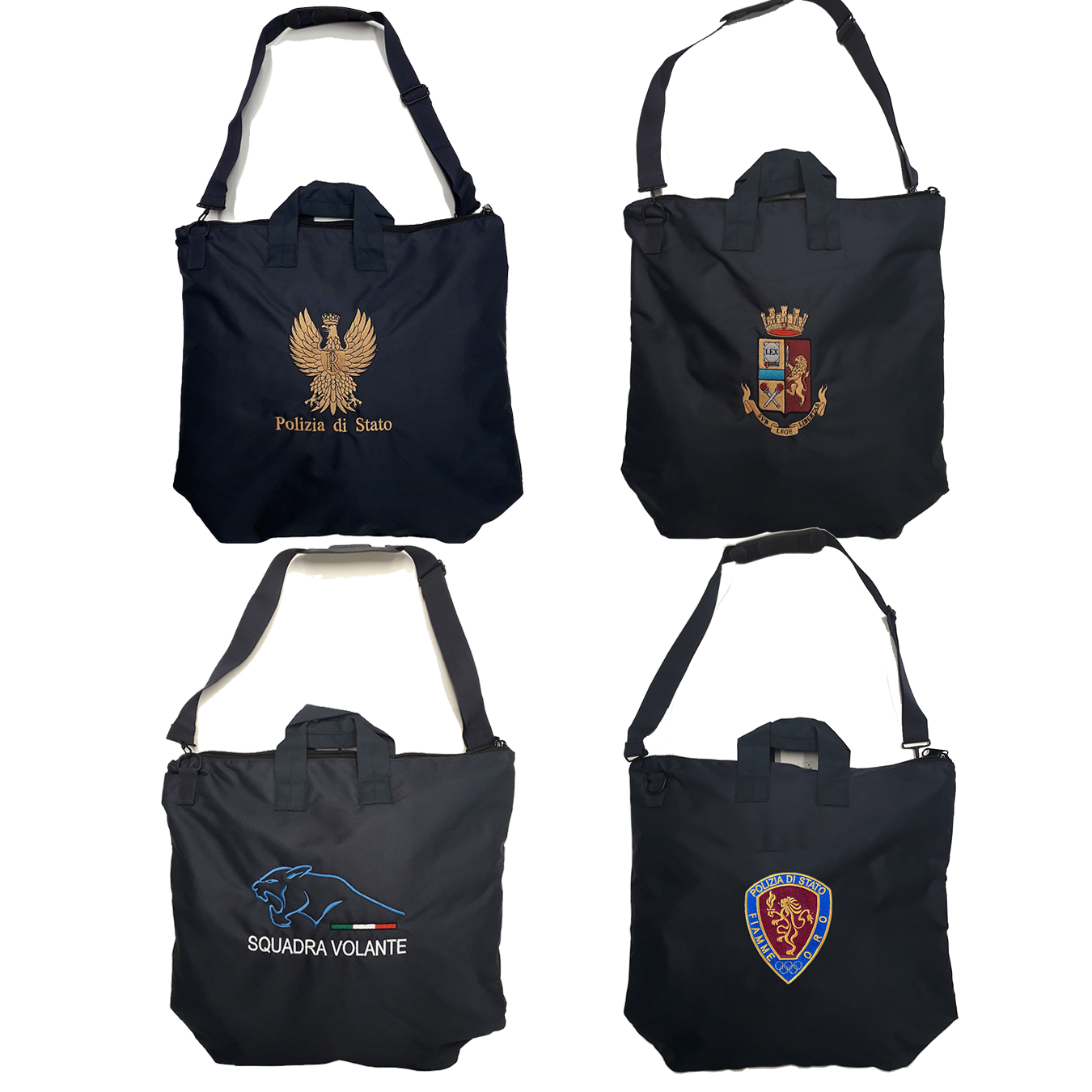 Borsa portacasco/pc blu Polizia di Stato