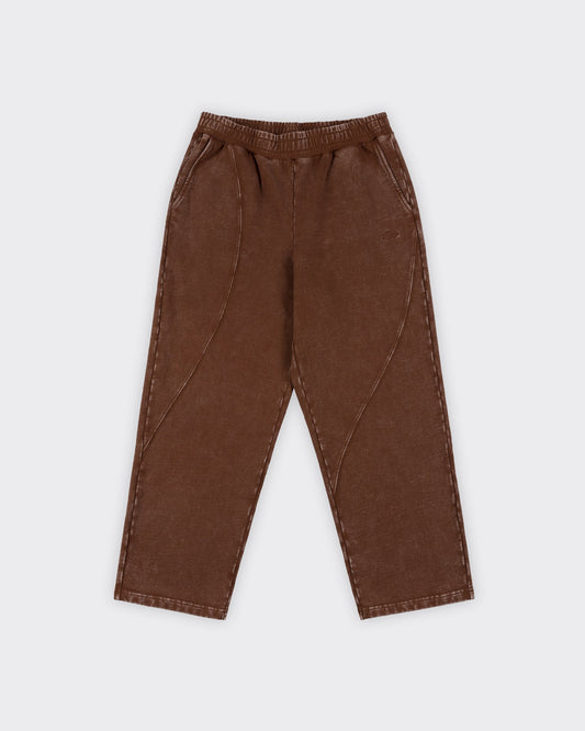 Pantalone Cyclone French Terry Snow Washed Marrone