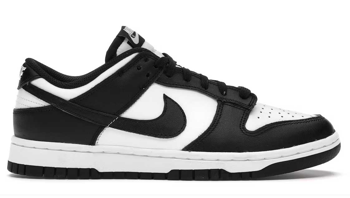 nike dunk low white black (2021) (w)