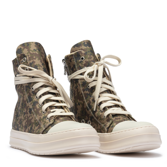 Sneakers Canvas Camouflage High