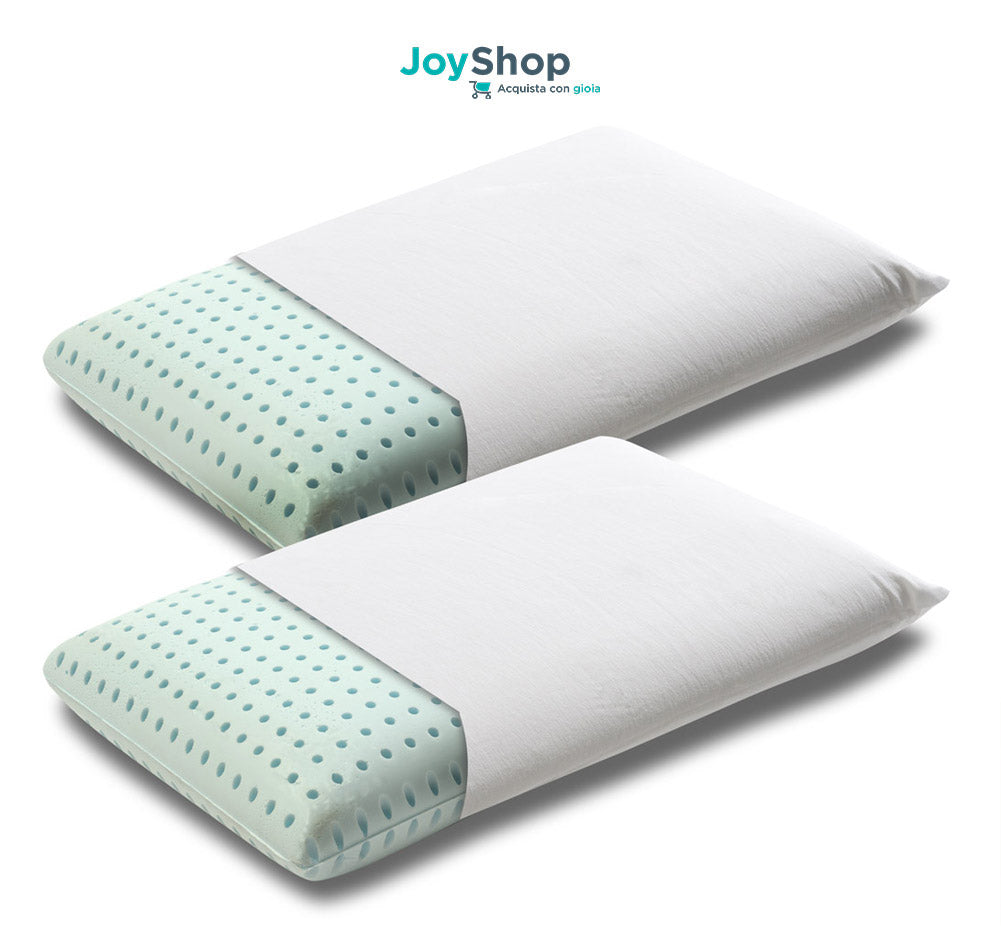 Coppia di cuscini in memory ad alta densità in offerta con tessuto in cotone sfoderabile - young H12