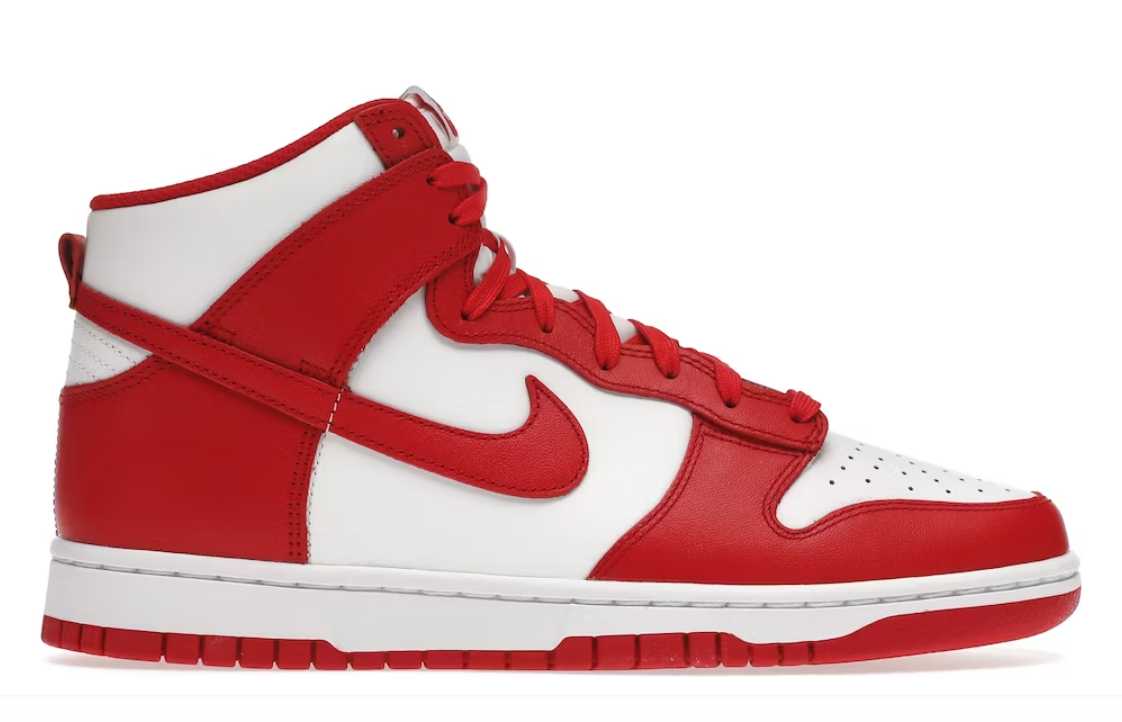 nike dunk high championship white red
