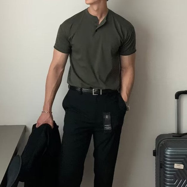 Polo Uomo Colletto a Tre Bottoni