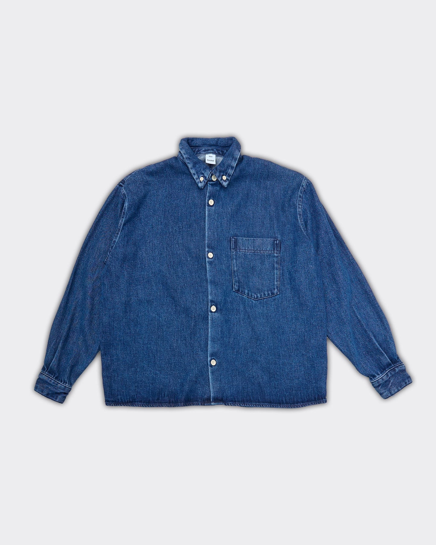 Camicia Maza Tencel Denim Blu