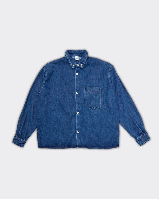Camicia Maza Tencel Denim Blu