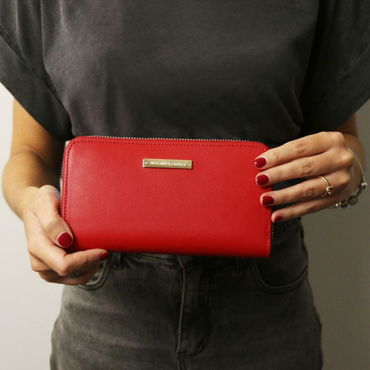 Gaia - Double zip around leather wallet | TL142343