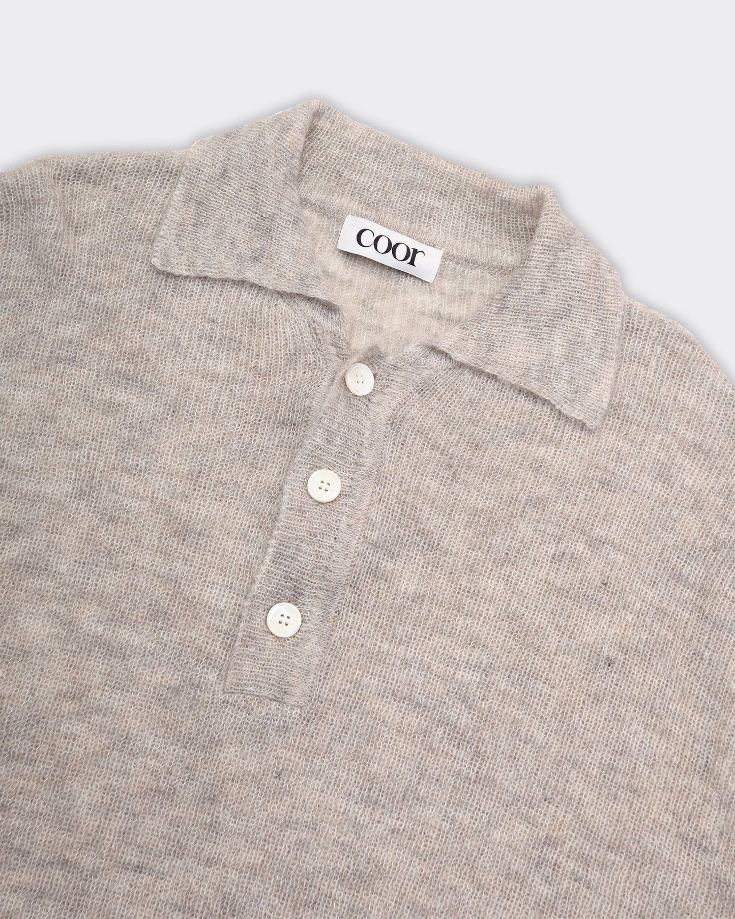 Polo Knitwear Collar Grigia