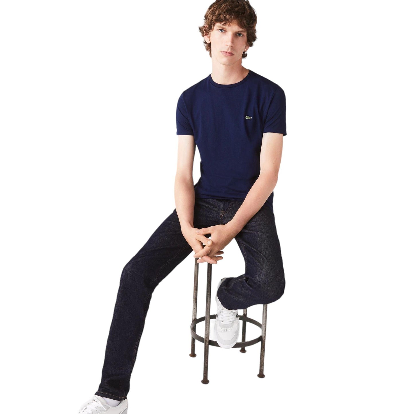 T-shirt Classic In Pima Uomo Blue Navy