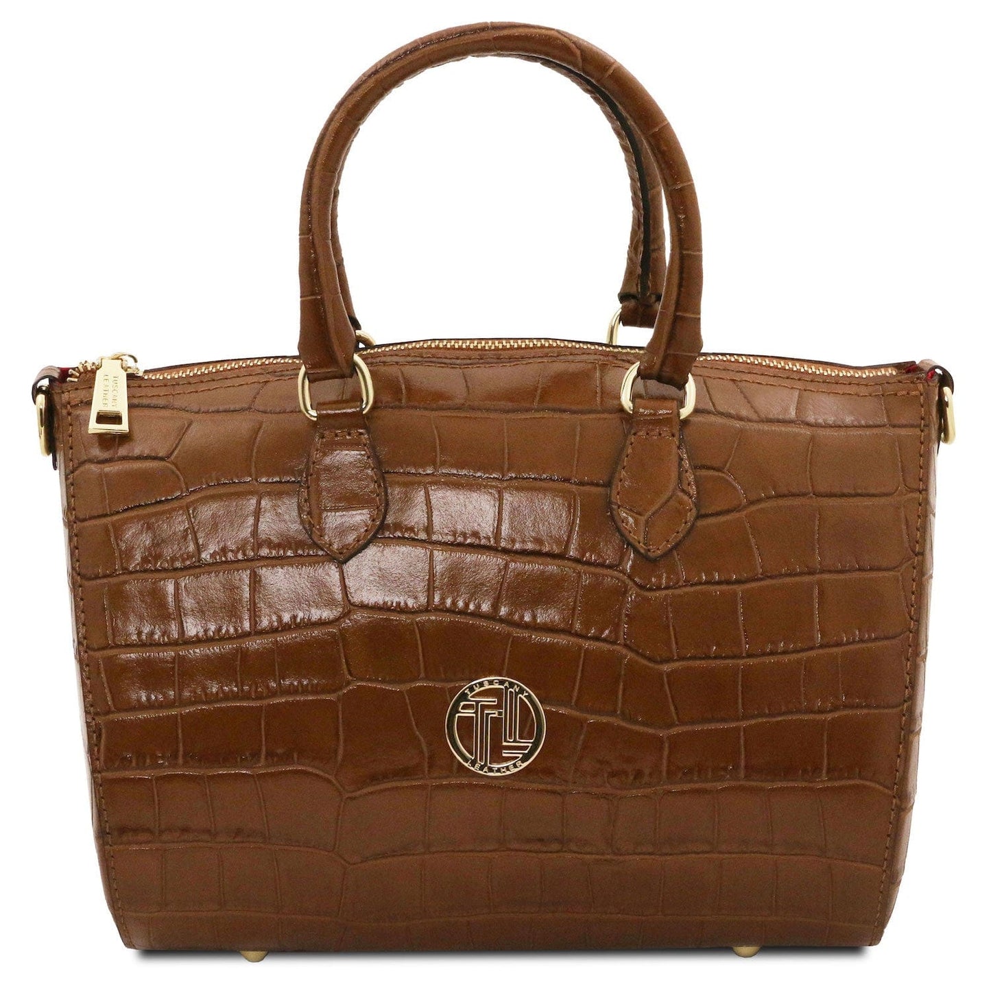 Layla - Croc print leather small duffle handbag | TL142398
