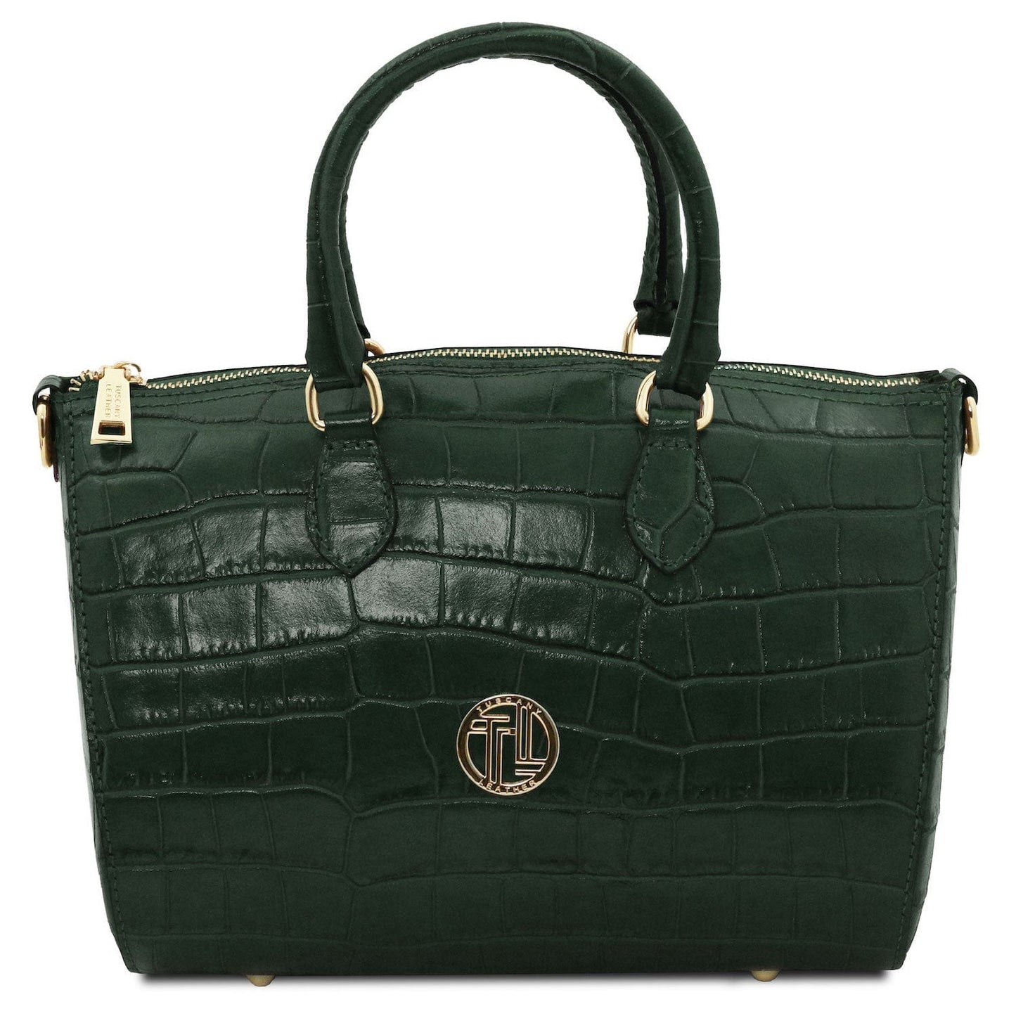 Layla - Croc print leather small duffle handbag | TL142398