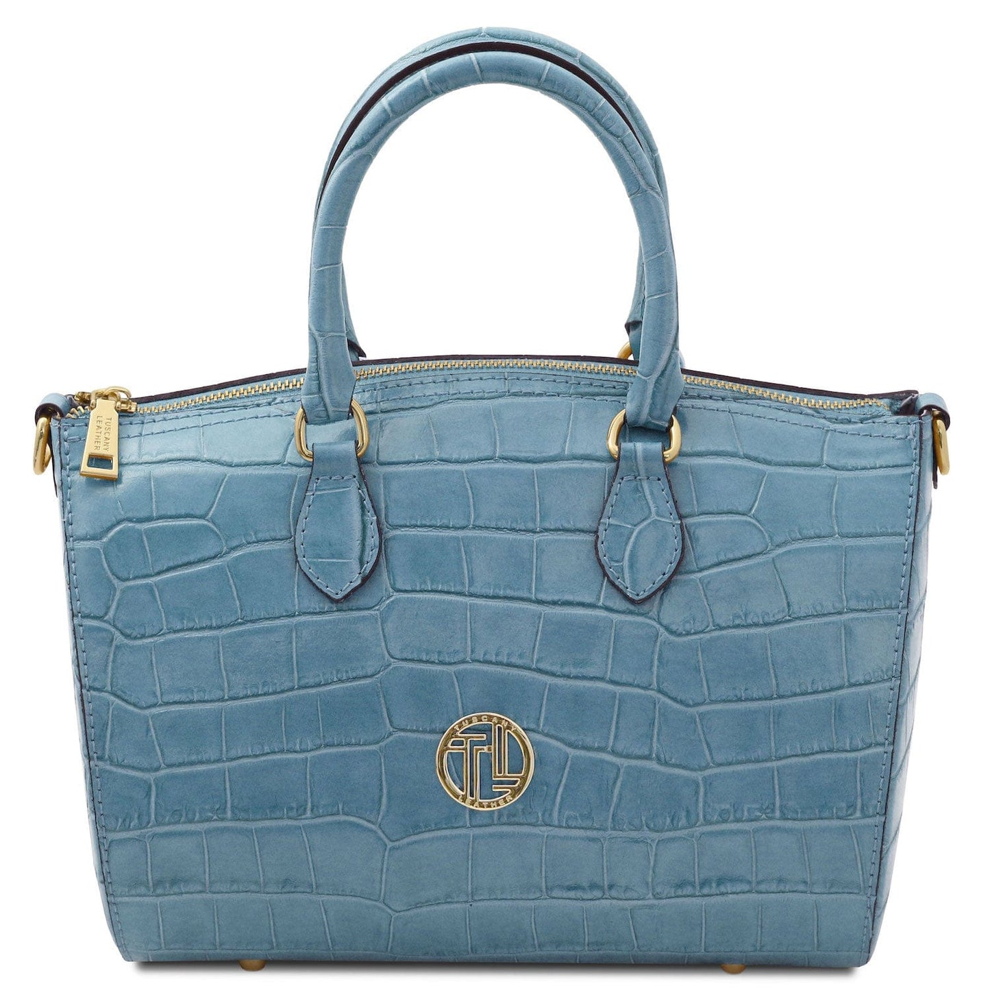 Layla - Croc print leather small duffle handbag | TL142398