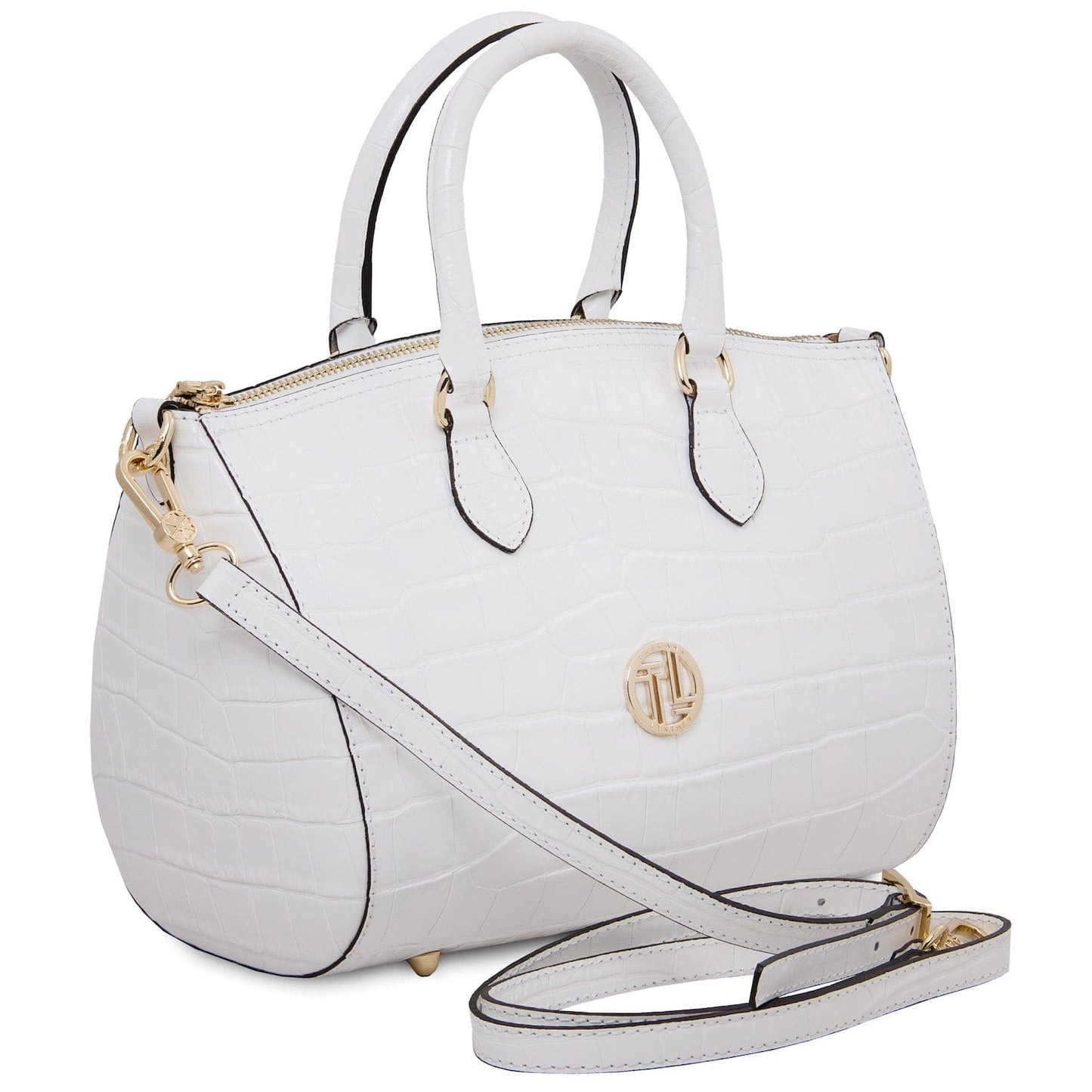 Layla - Croc print leather small duffle handbag | TL142398