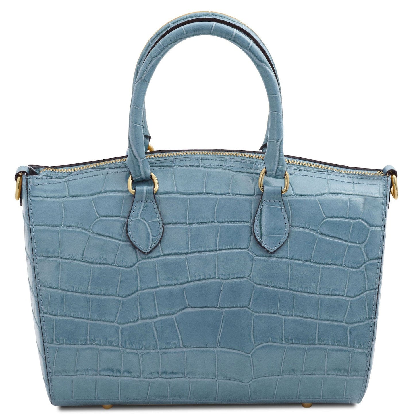 Layla - Croc print leather small duffle handbag | TL142398