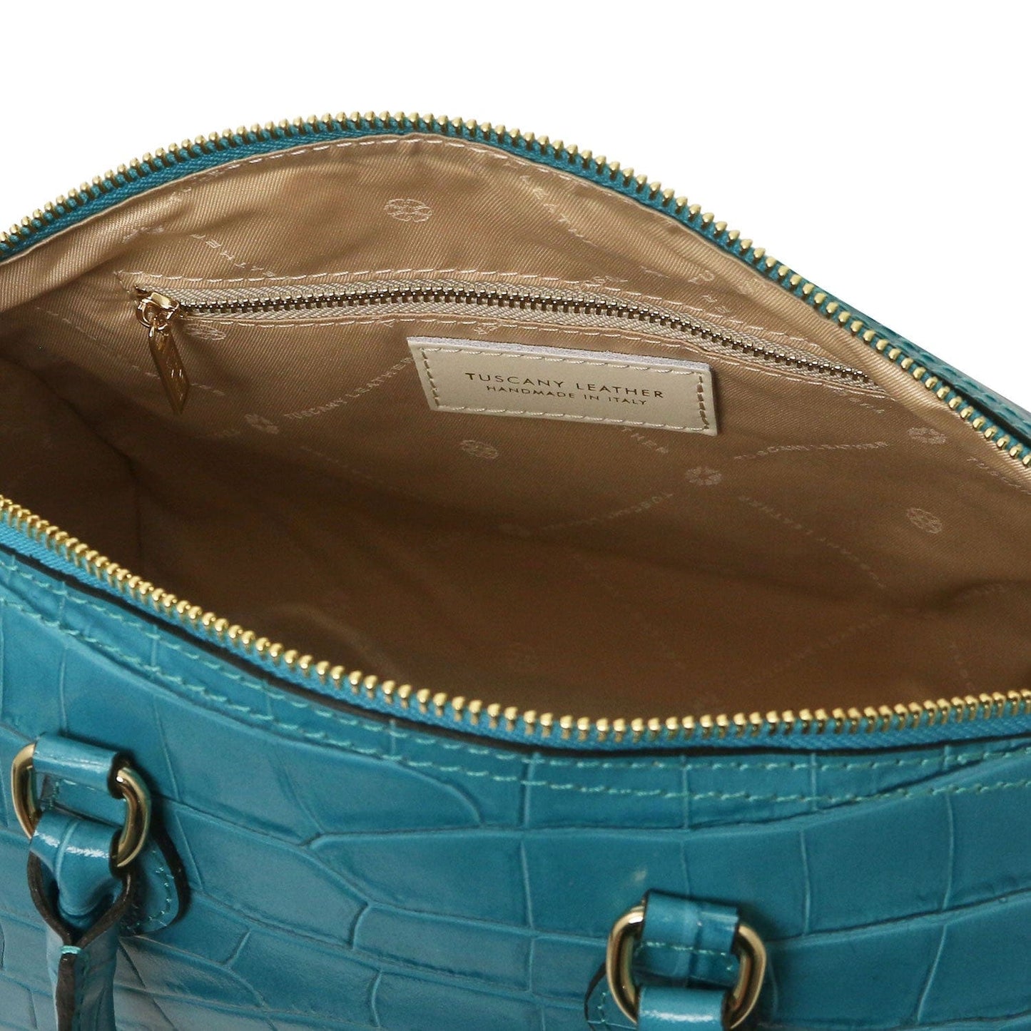 Layla - Croc print leather small duffle handbag | TL142398