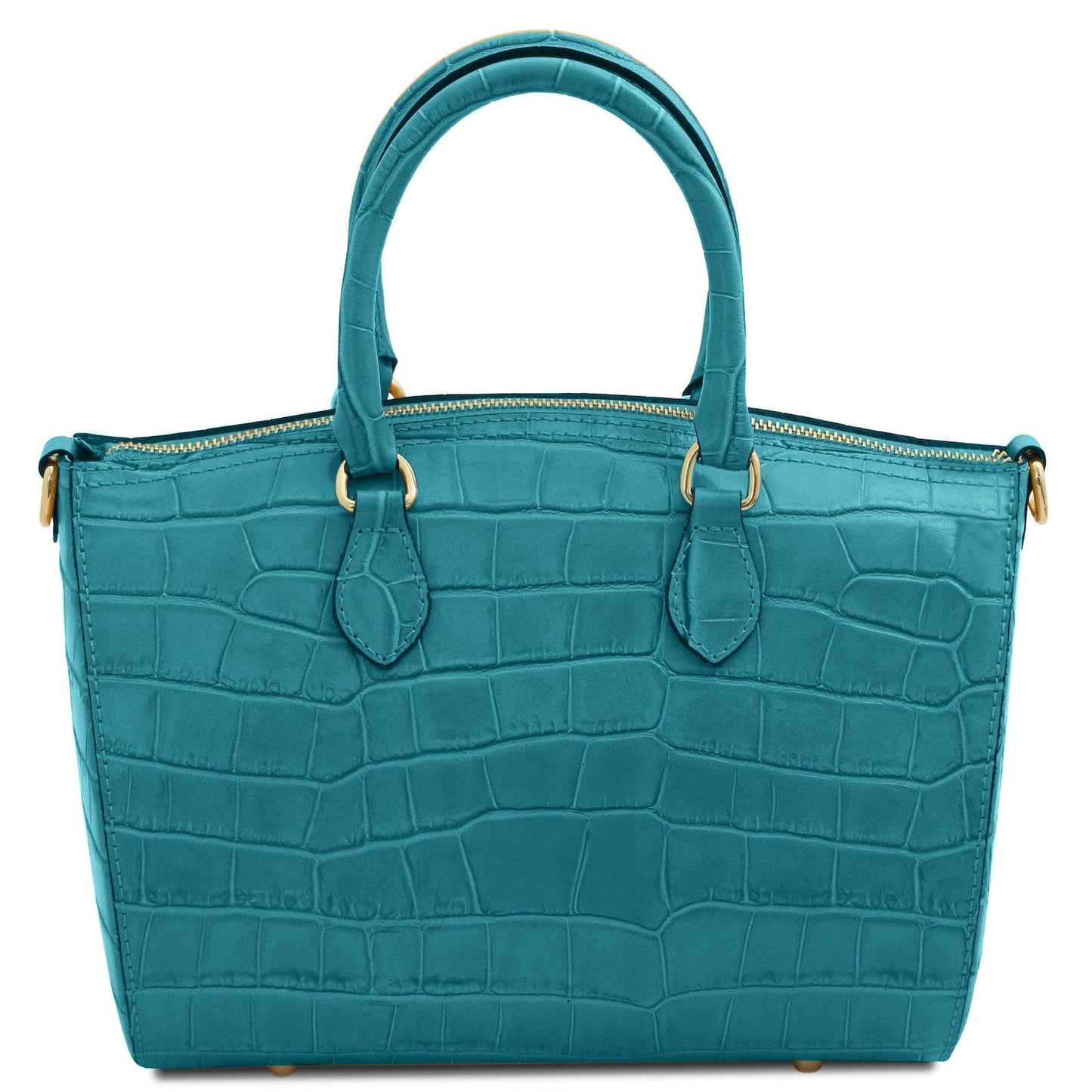 Layla - Croc print leather small duffle handbag | TL142398