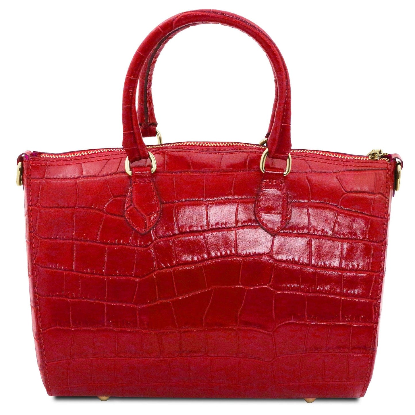Layla - Croc print leather small duffle handbag | TL142398