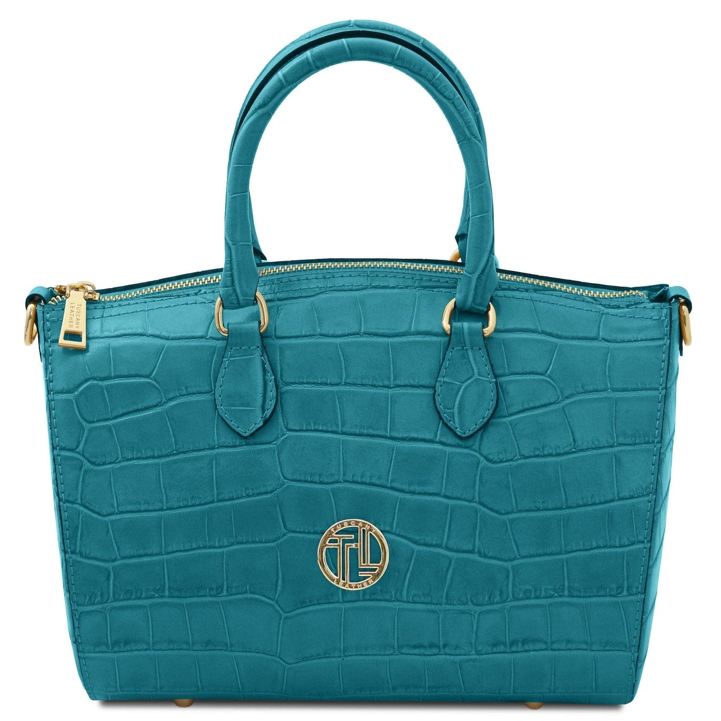 Layla - Croc print leather small duffle handbag | TL142398