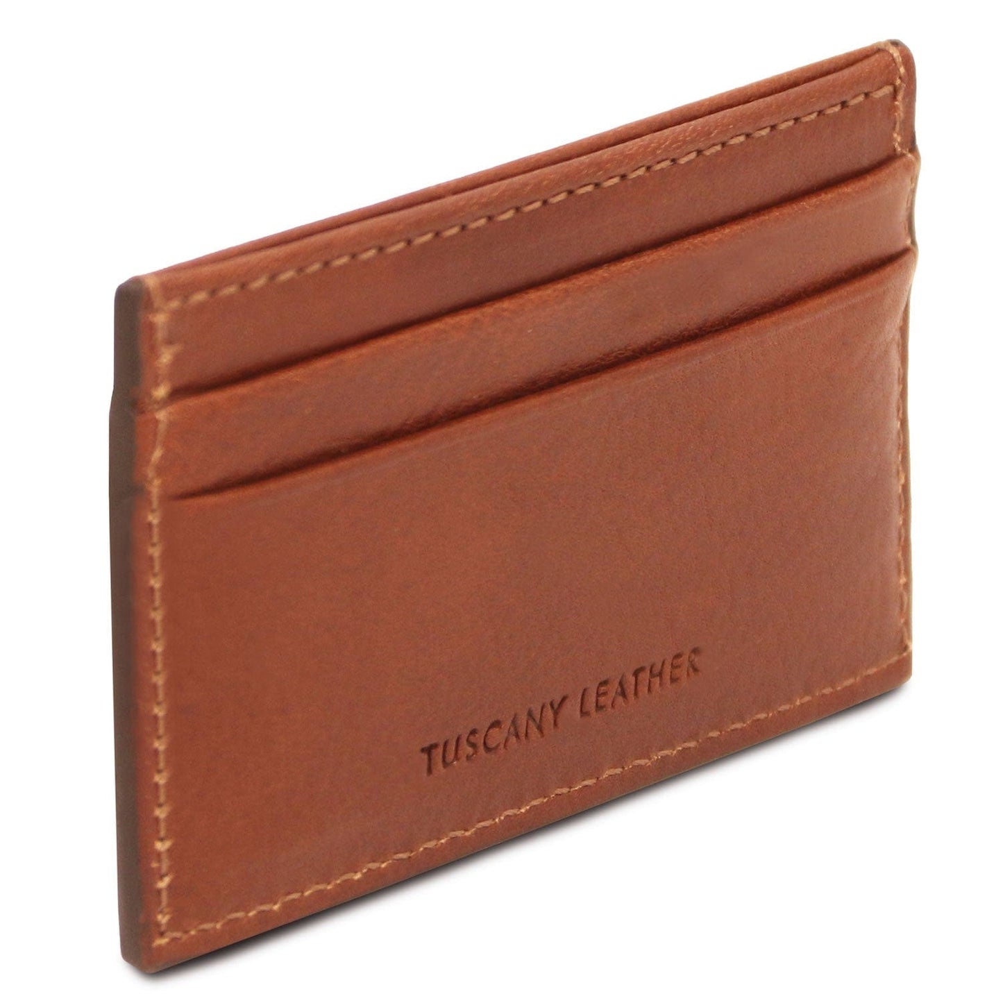 Leather card holder - 4 cards in smooth, full-grain leather | TL142473