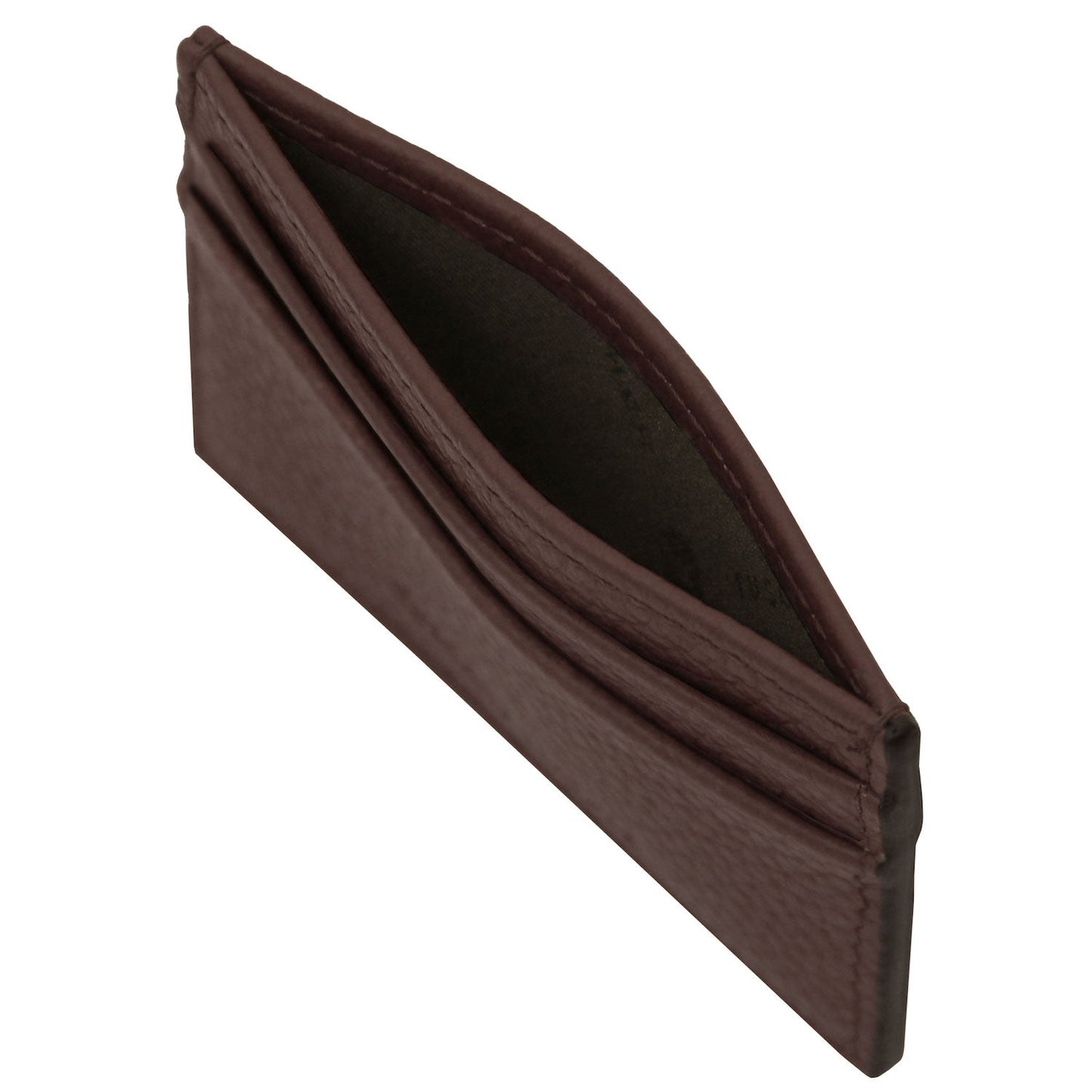 Leather card holder - 4 cards, pebbled leather | TL142474