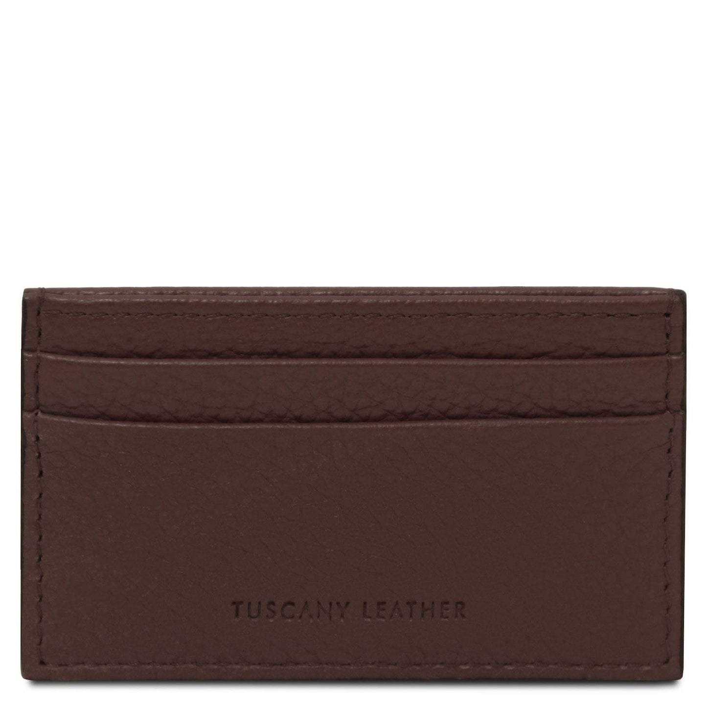 Leather card holder - 4 cards, pebbled leather | TL142474
