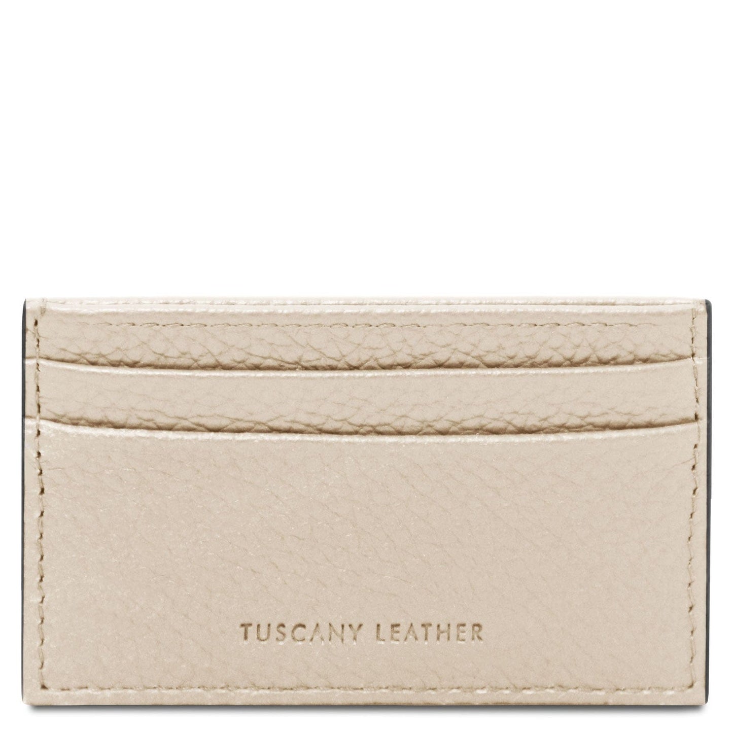 Leather card holder - 4 cards, pebbled leather | TL142474