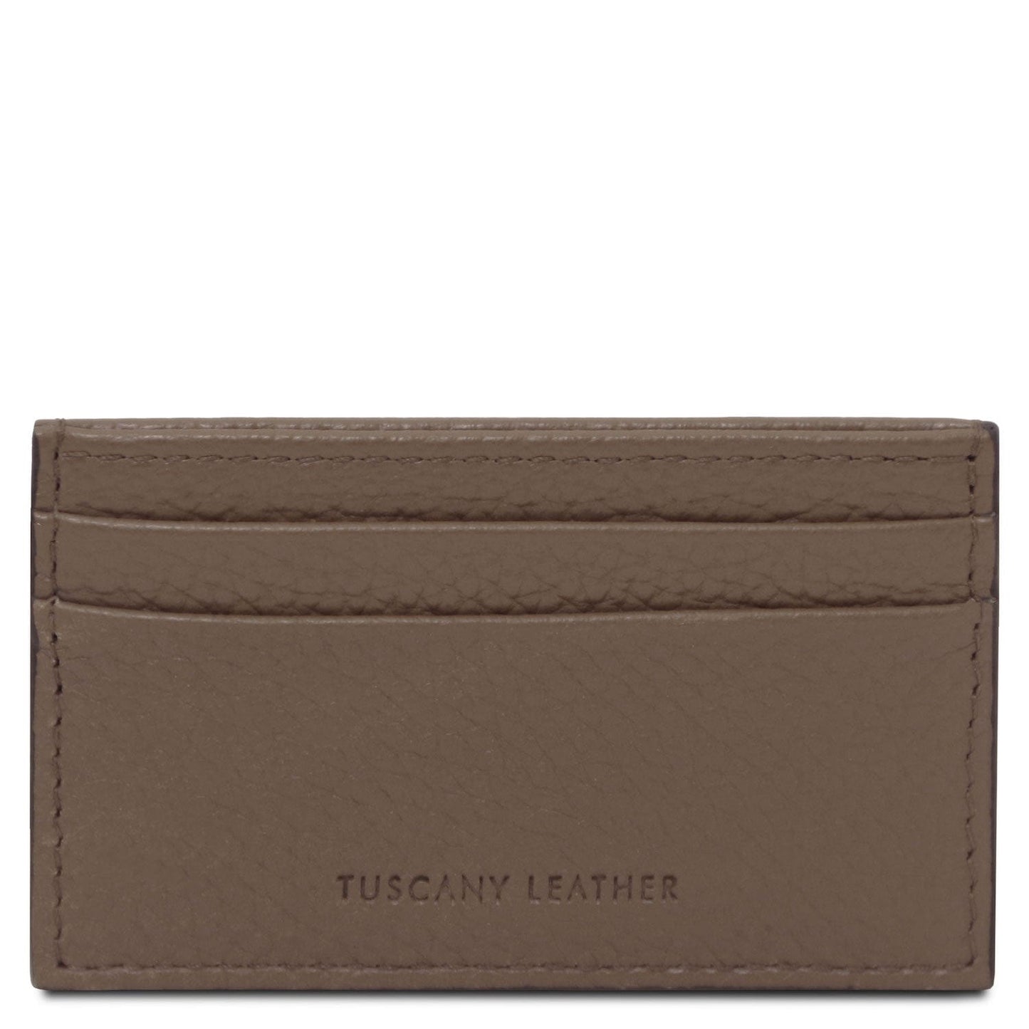 Leather card holder - 4 cards, pebbled leather | TL142474