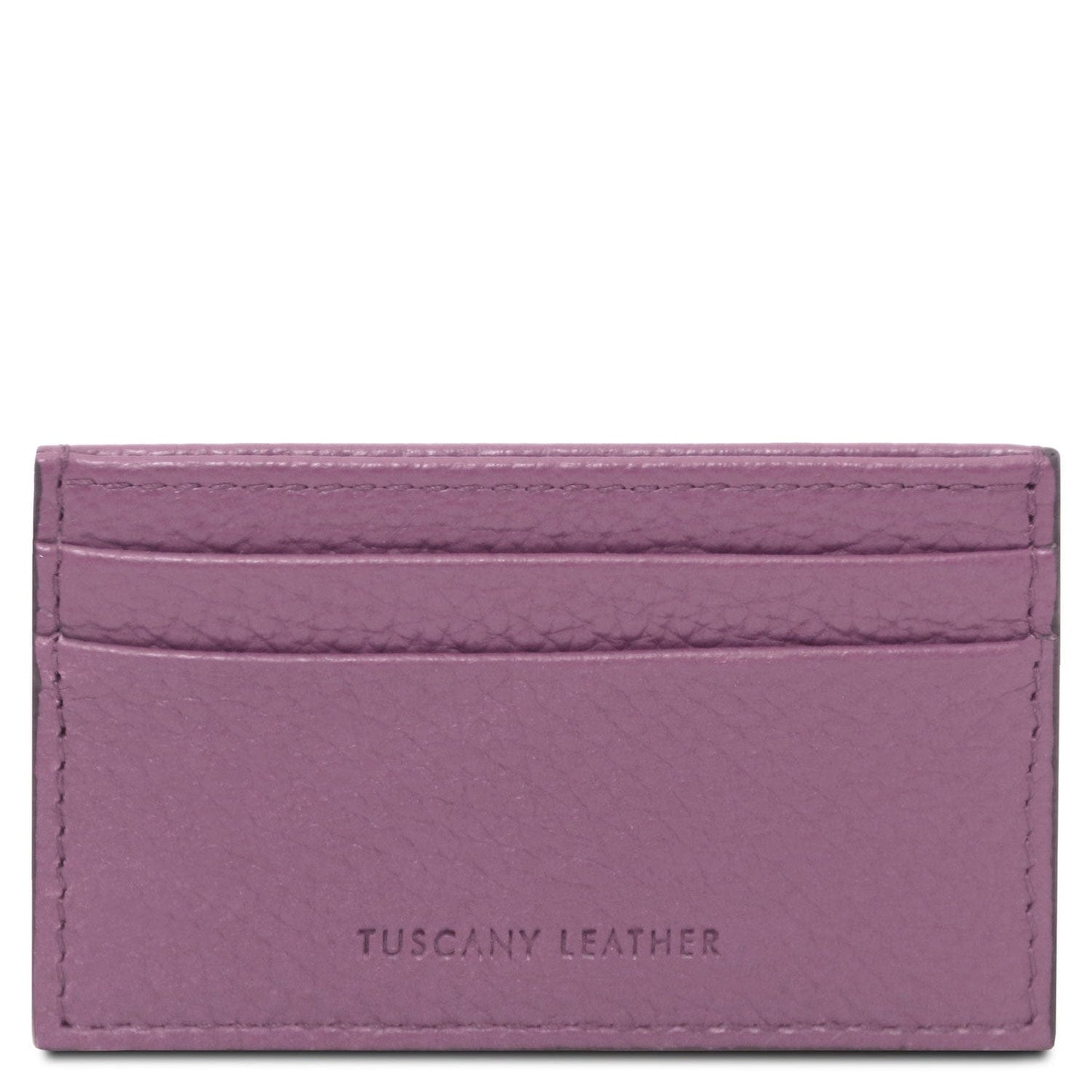 Leather card holder - 4 cards, pebbled leather | TL142474