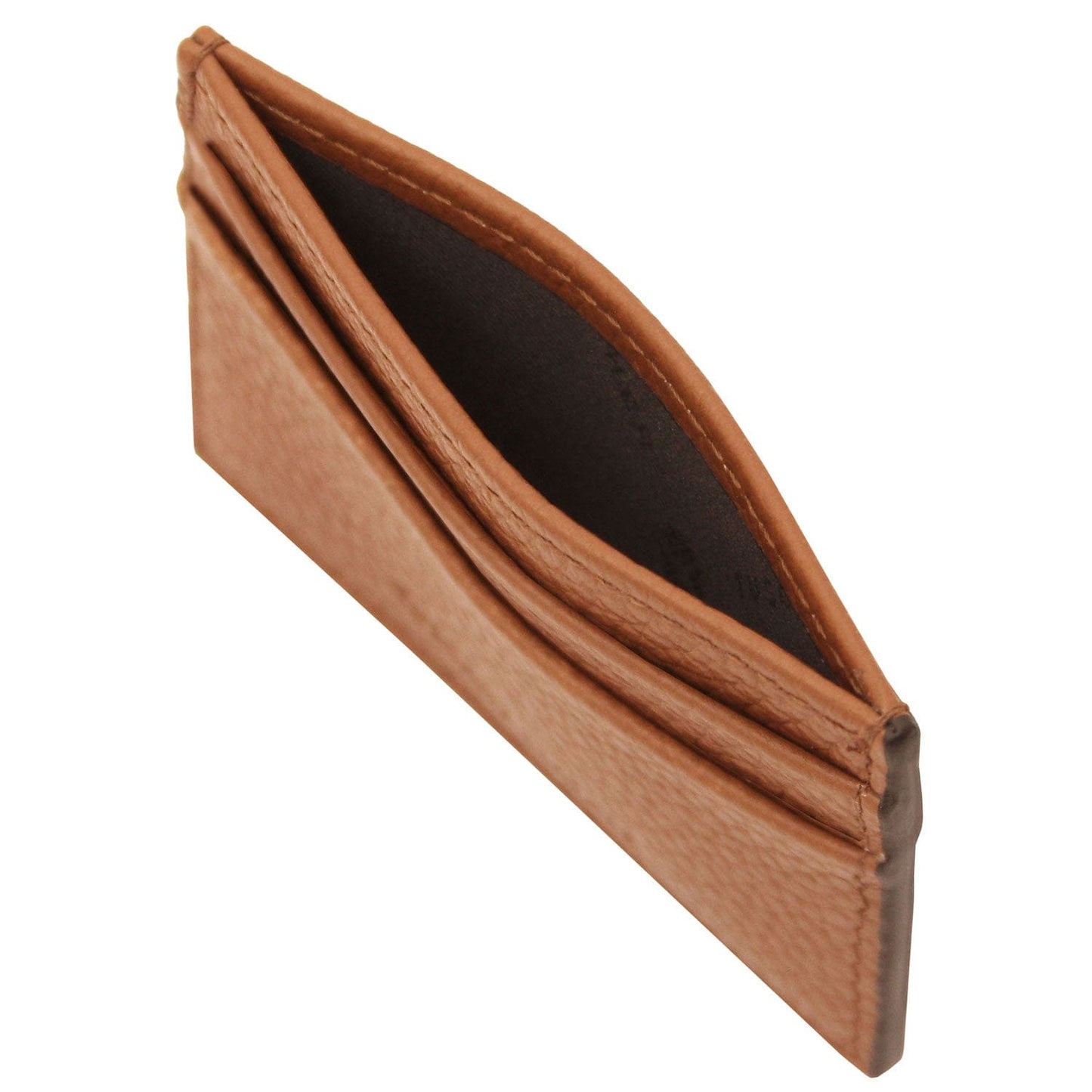 Leather card holder - 4 cards, pebbled leather | TL142474