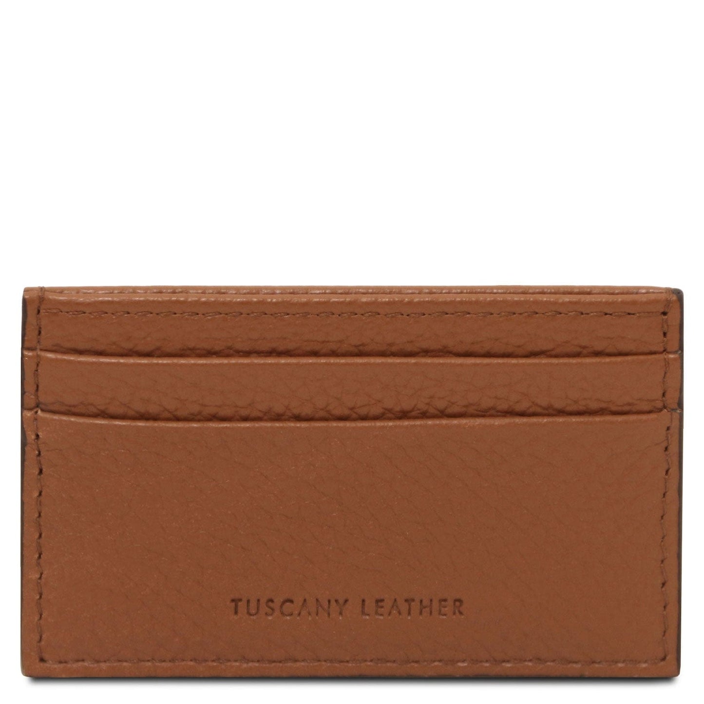 Leather card holder - 4 cards, pebbled leather | TL142474