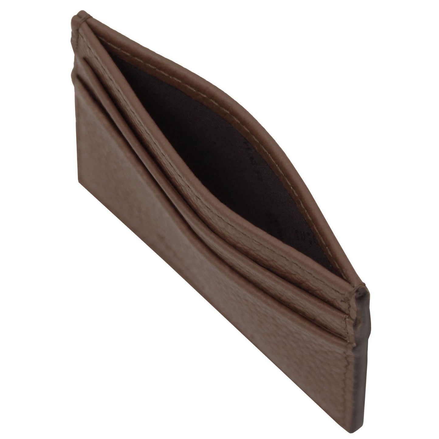 Leather card holder - 4 cards, pebbled leather | TL142474