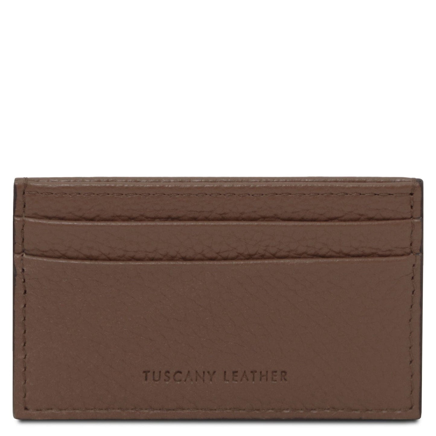 Leather card holder - 4 cards, pebbled leather | TL142474