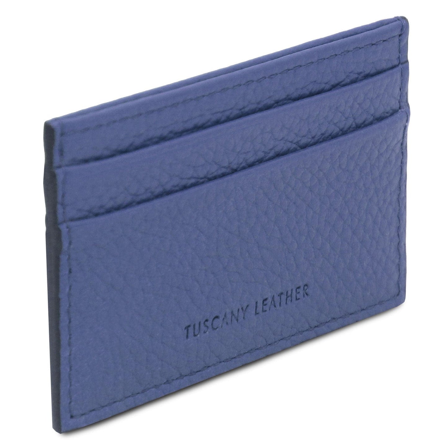 Leather card holder - 4 cards, pebbled leather | TL142474