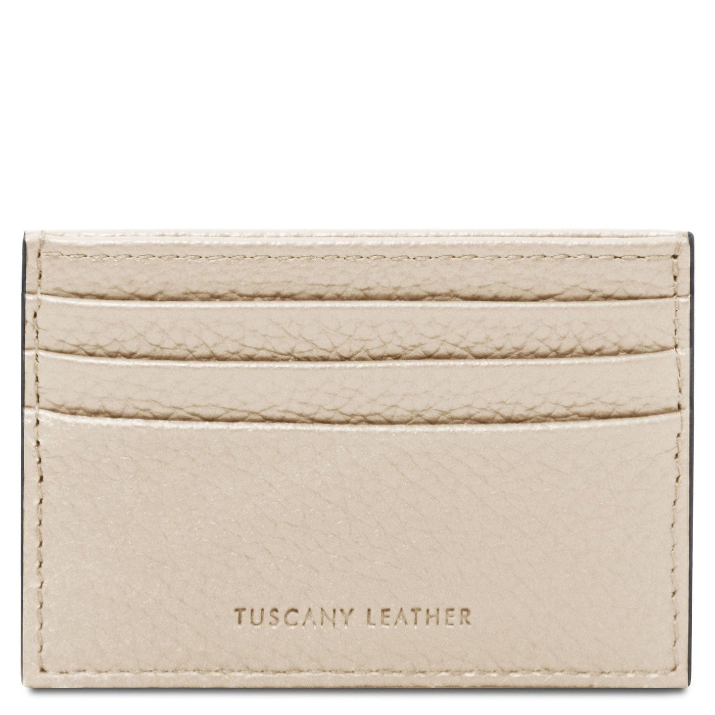Leather card holder - 6 cards, pebbled leather | TL142472