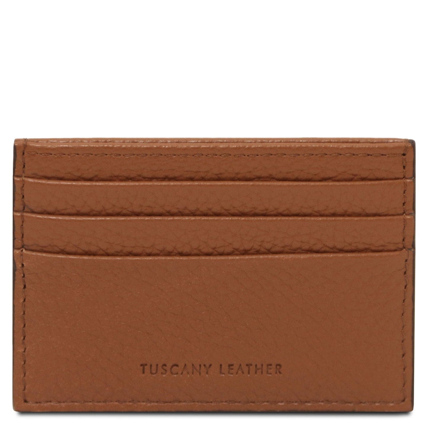 Leather card holder - 6 cards, pebbled leather | TL142472
