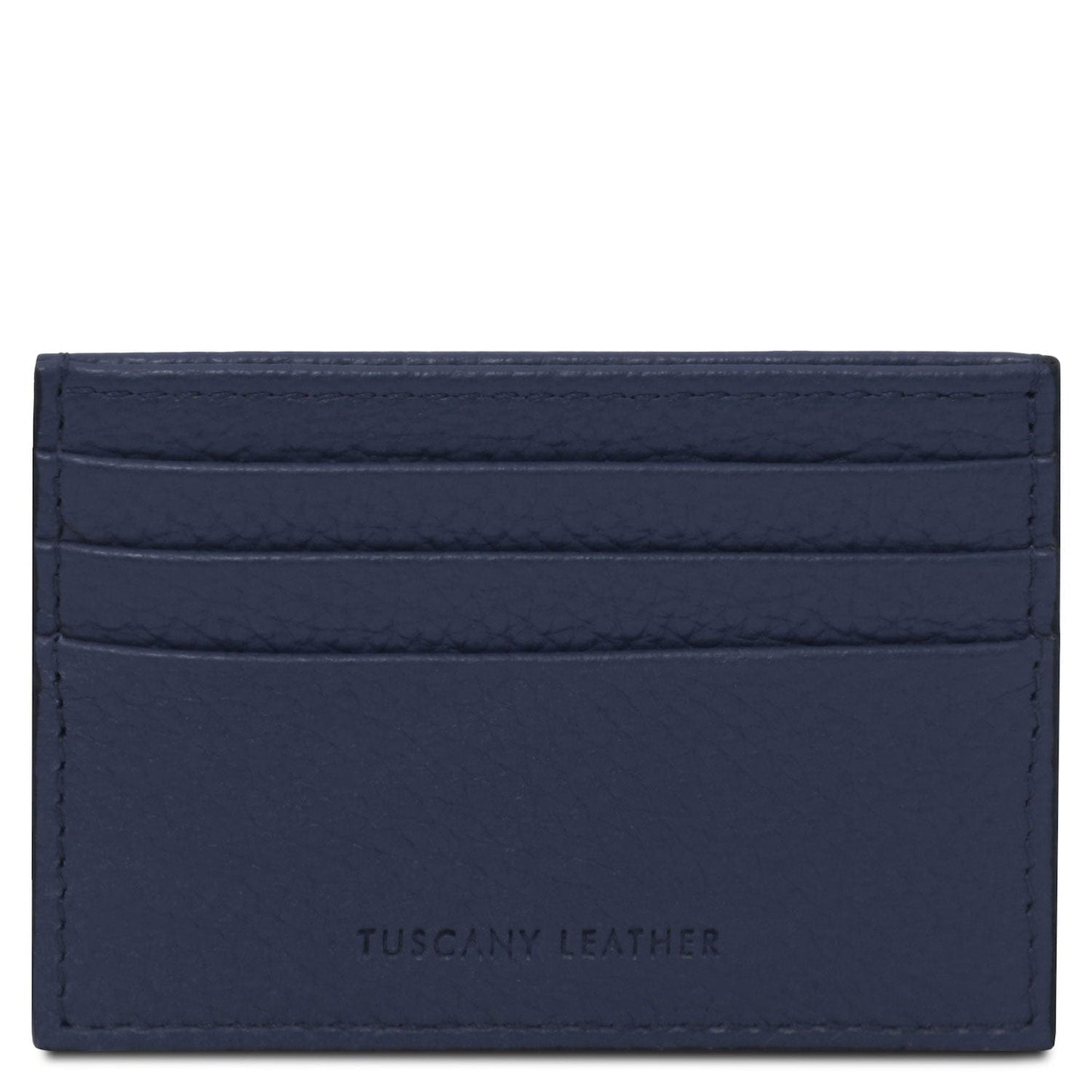 Leather card holder - 6 cards, pebbled leather | TL142472