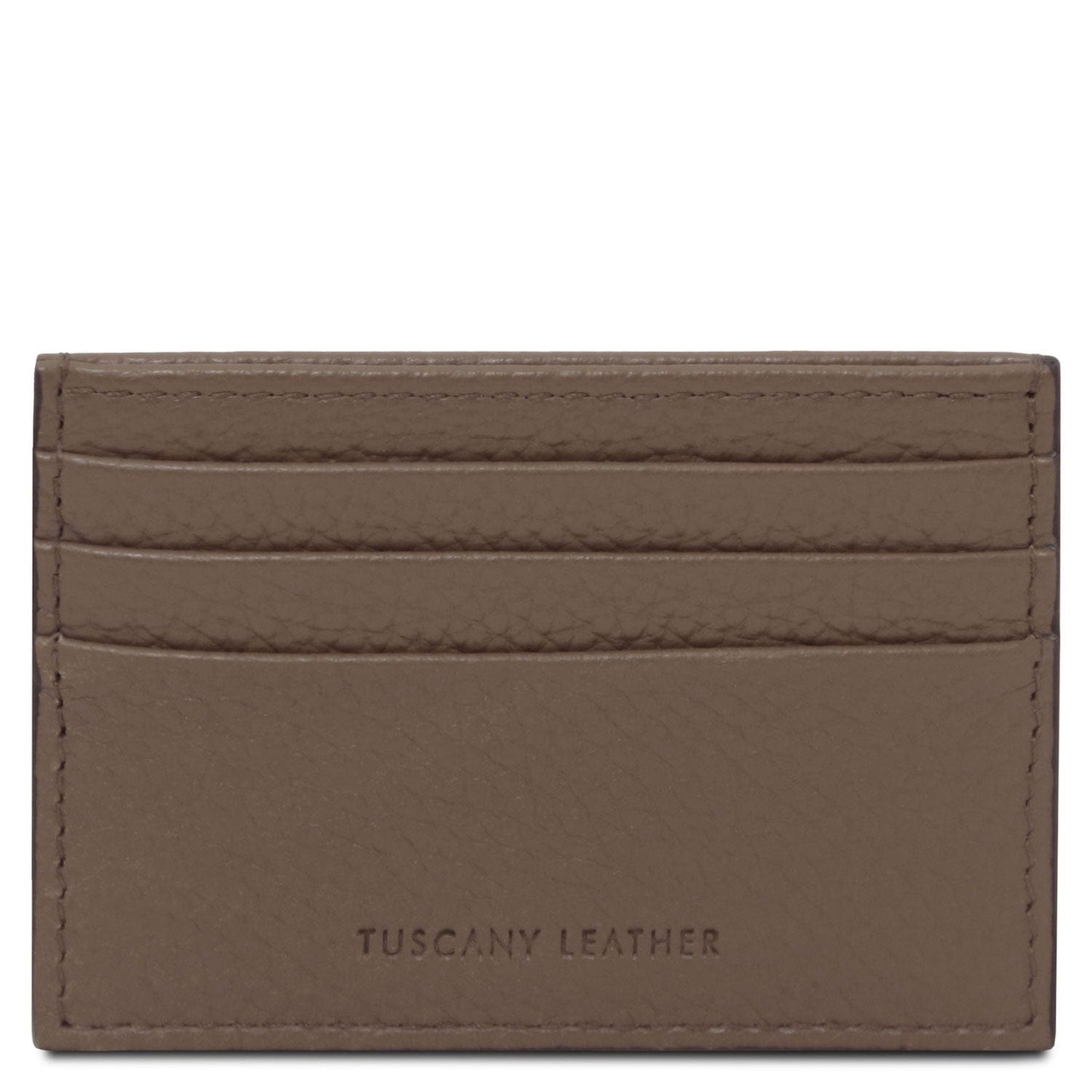 Leather card holder - 6 cards, pebbled leather | TL142472