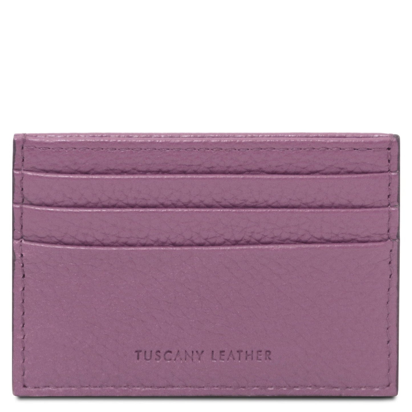 Leather card holder - 6 cards, pebbled leather | TL142472