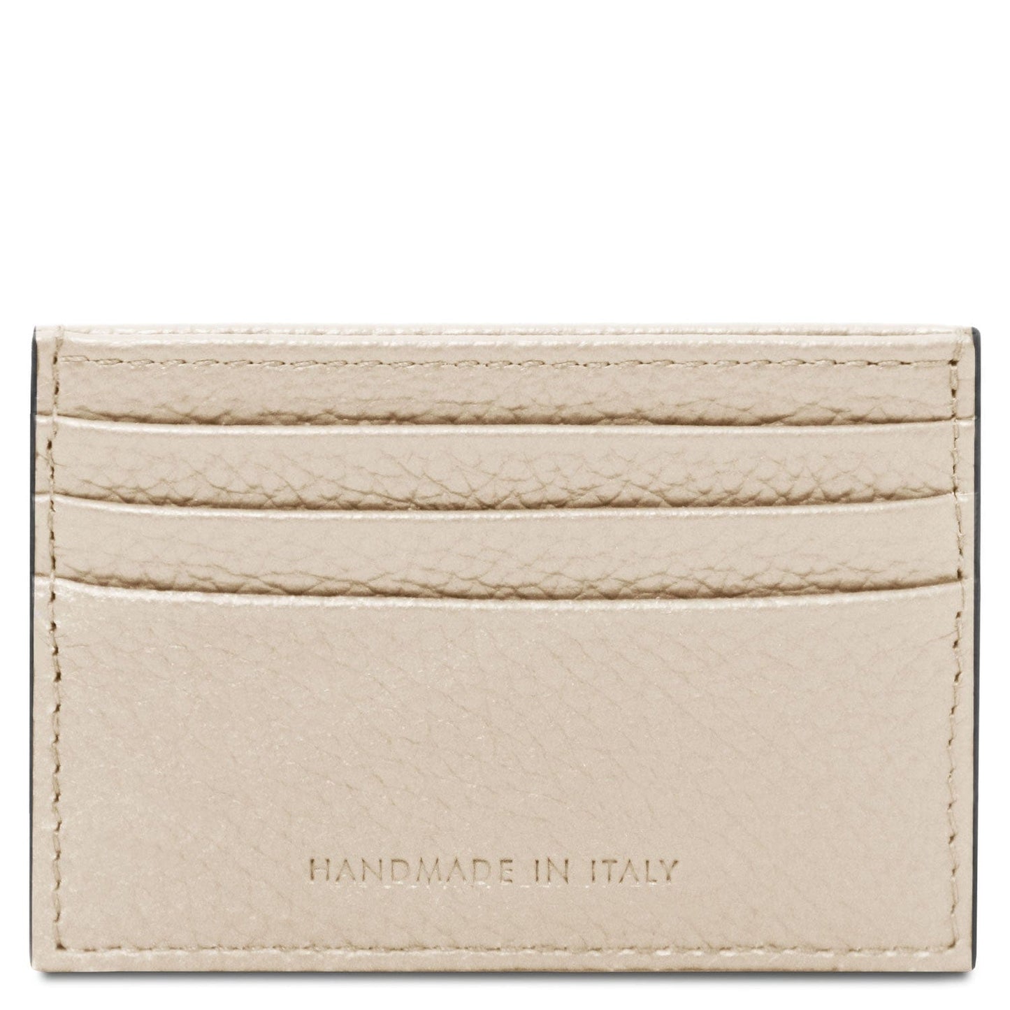 Leather card holder - 6 cards, pebbled leather | TL142472