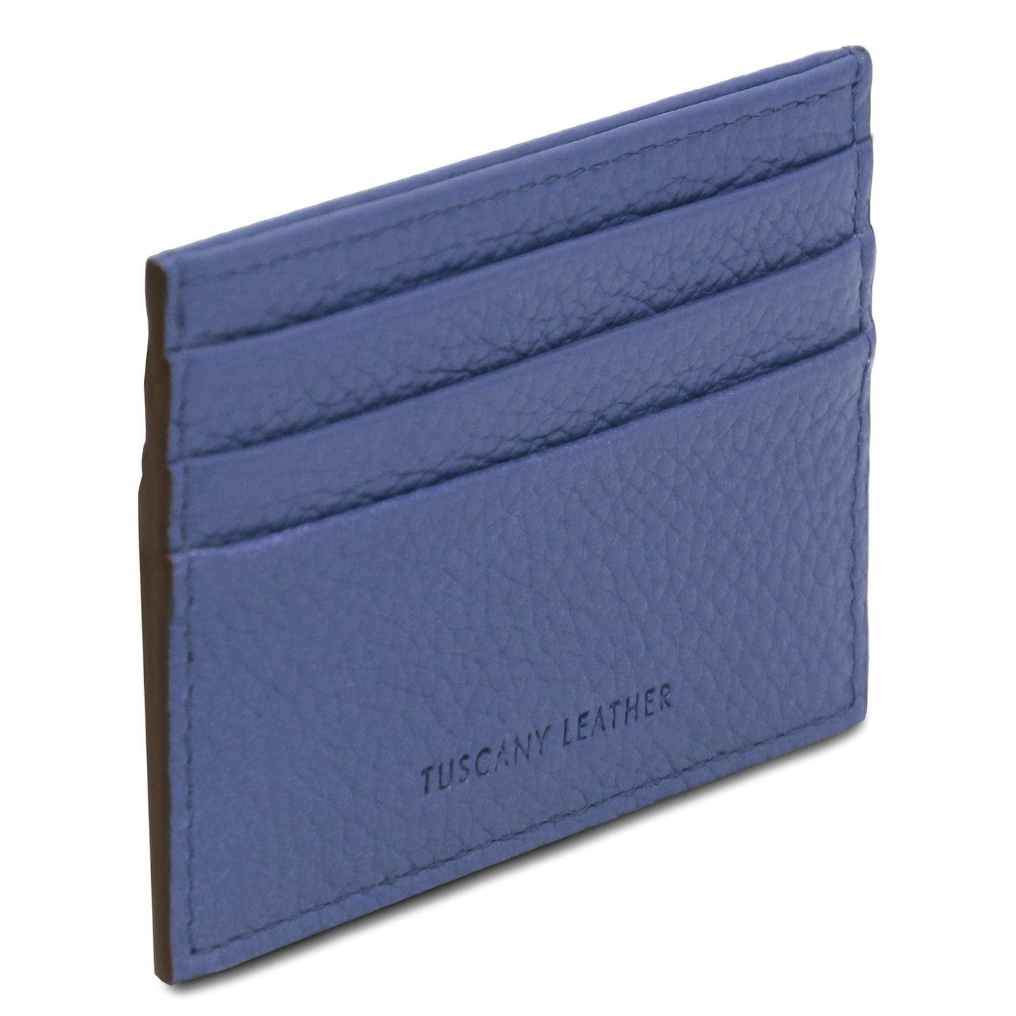 Leather card holder - 6 cards, pebbled leather | TL142472