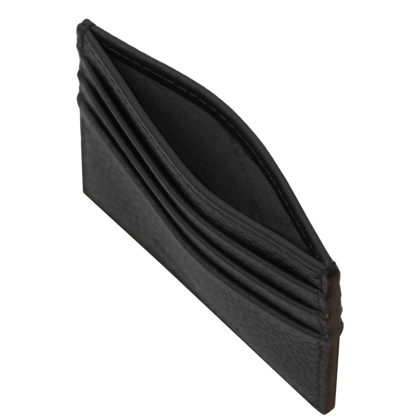 Leather card holder - 6 cards, pebbled leather | TL142472