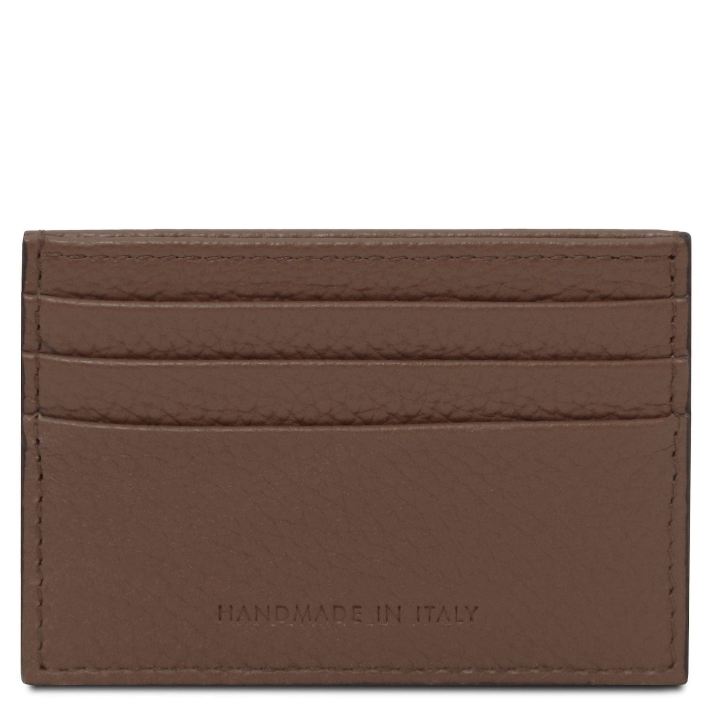 Leather card holder - 6 cards, pebbled leather | TL142472