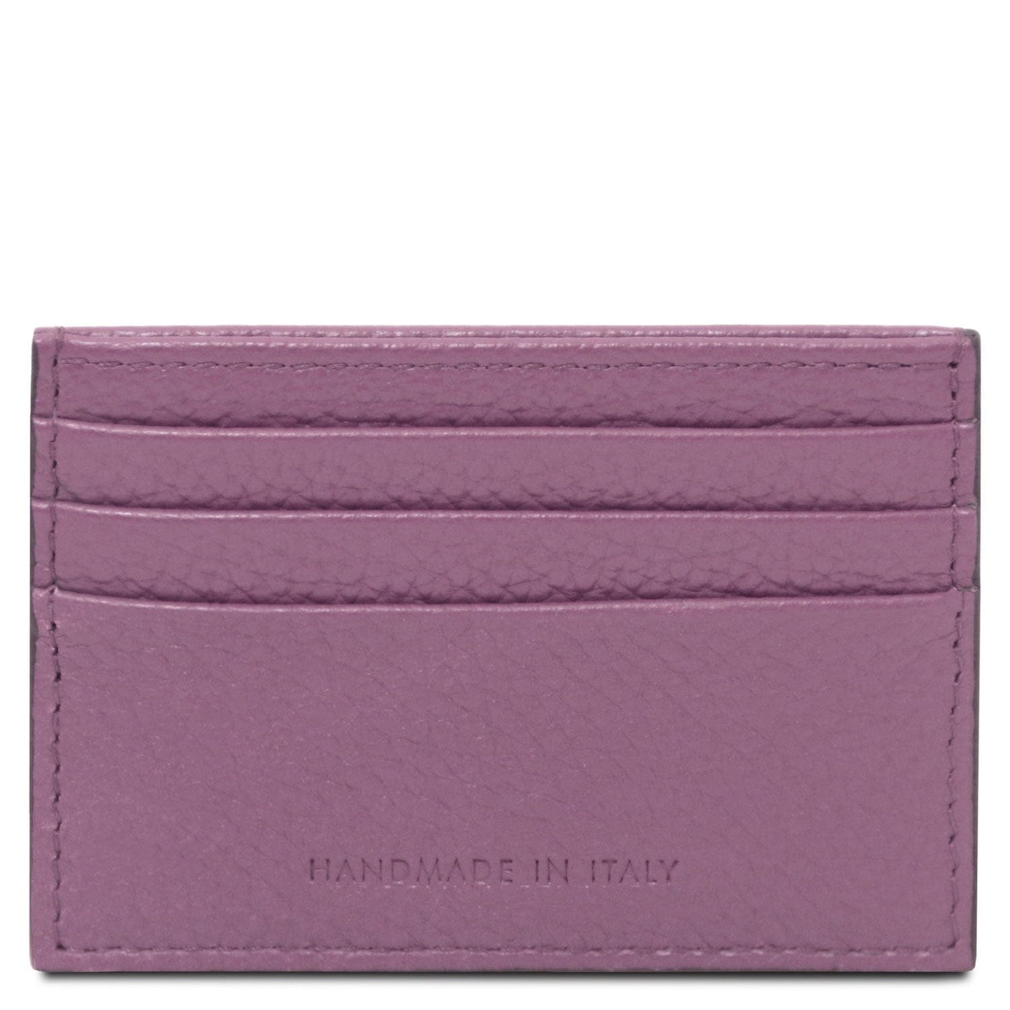 Leather card holder - 6 cards, pebbled leather | TL142472