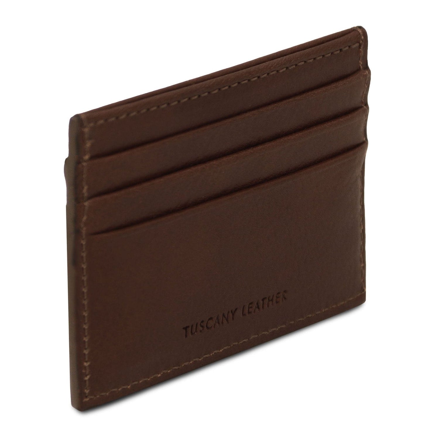 Leather card holder - 6 cards, smooth full-grain leather | TL142471