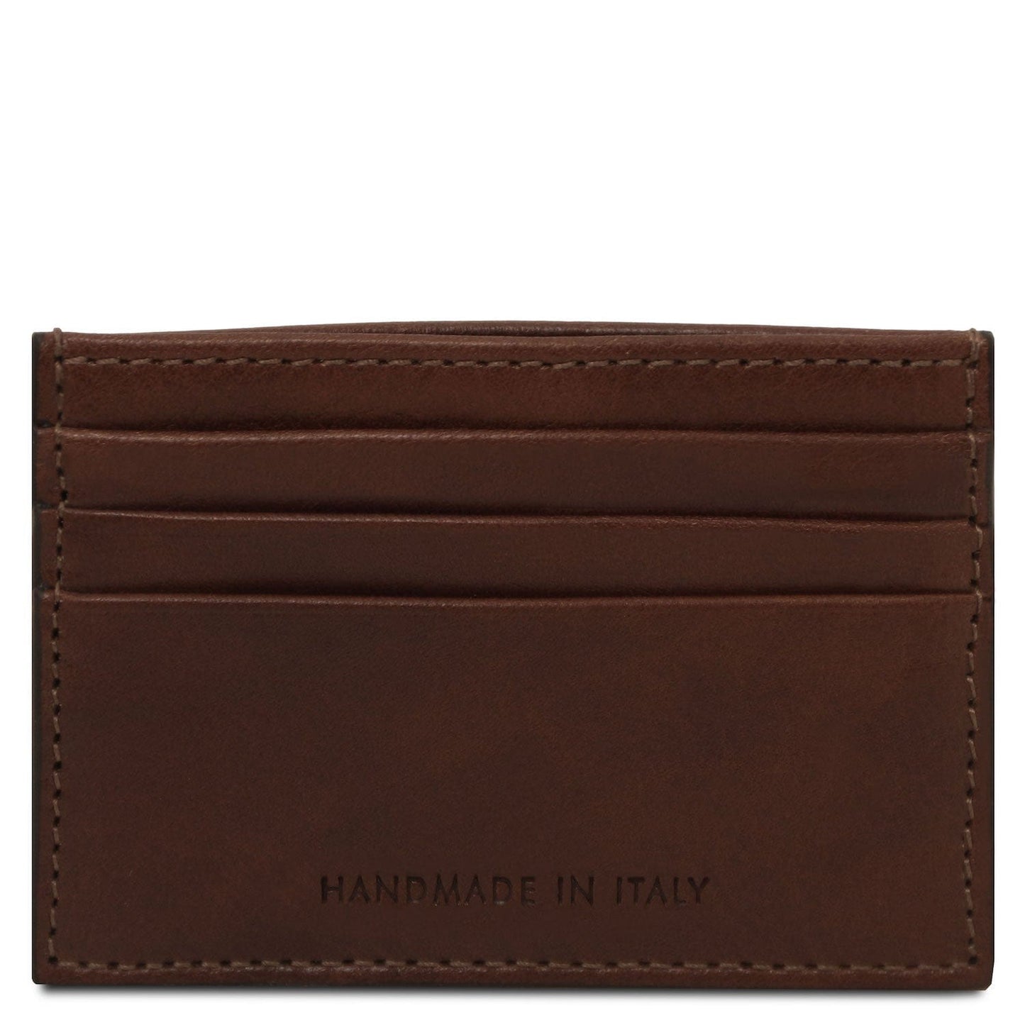 Leather card holder - 6 cards, smooth full-grain leather | TL142471