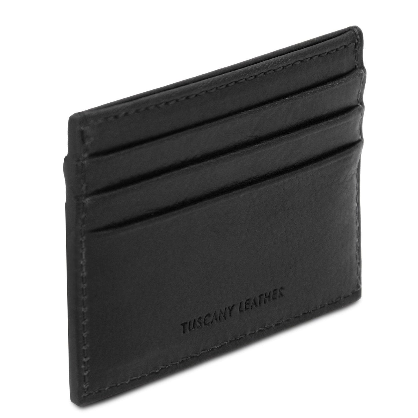 Leather card holder - 6 cards, smooth full-grain leather | TL142471