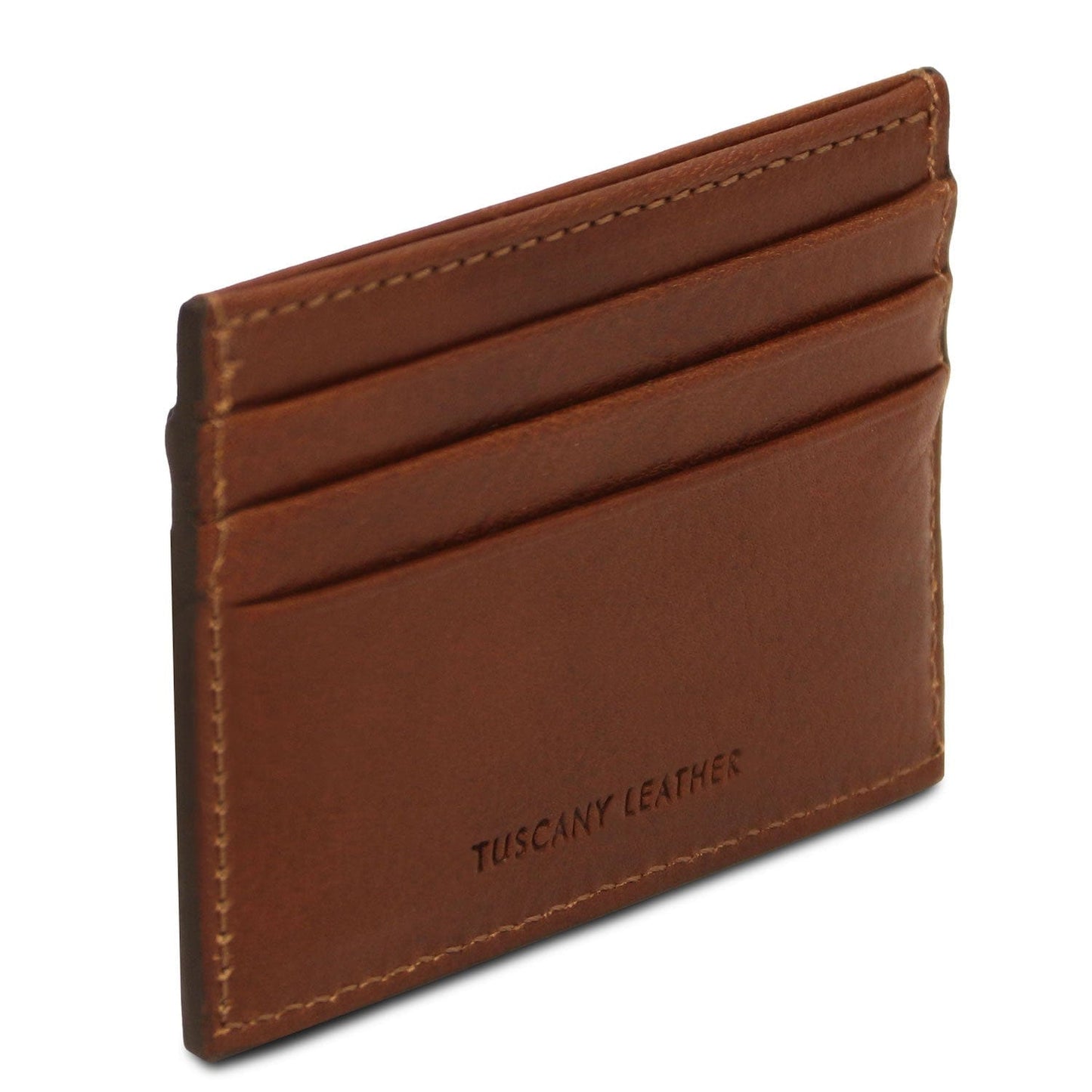 Leather card holder - 6 cards, smooth full-grain leather | TL142471